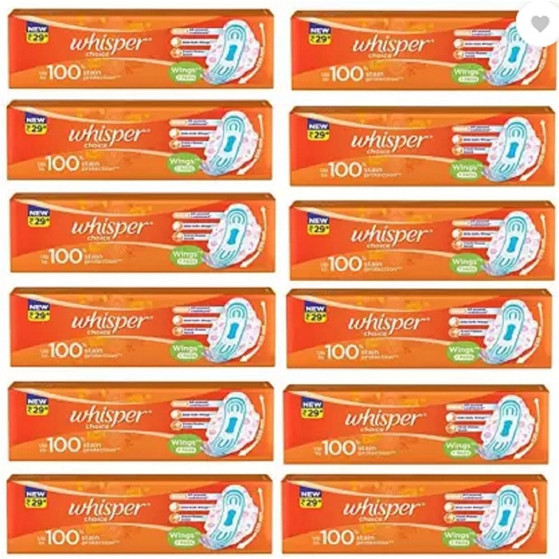 Whisper Saver Pack of Choice Ultra 7 Pads Packs of 12 Sanitary Pads (12*7=84 pads)