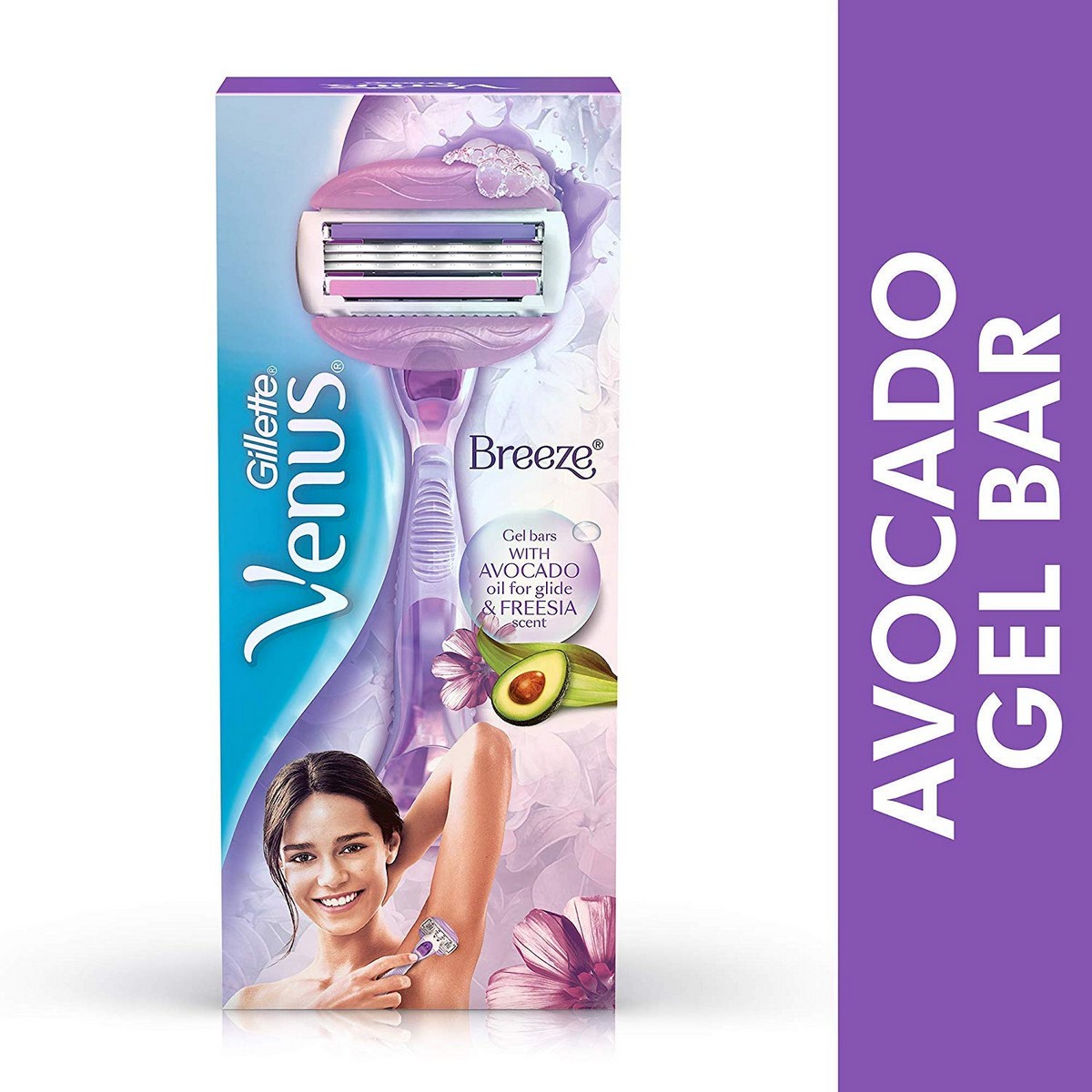 Whisper Ultra Overnight Sanitary Pads with Wings - 30 Pieces (XL Plus) & Venus Breeze Hair Removal Razor for Women