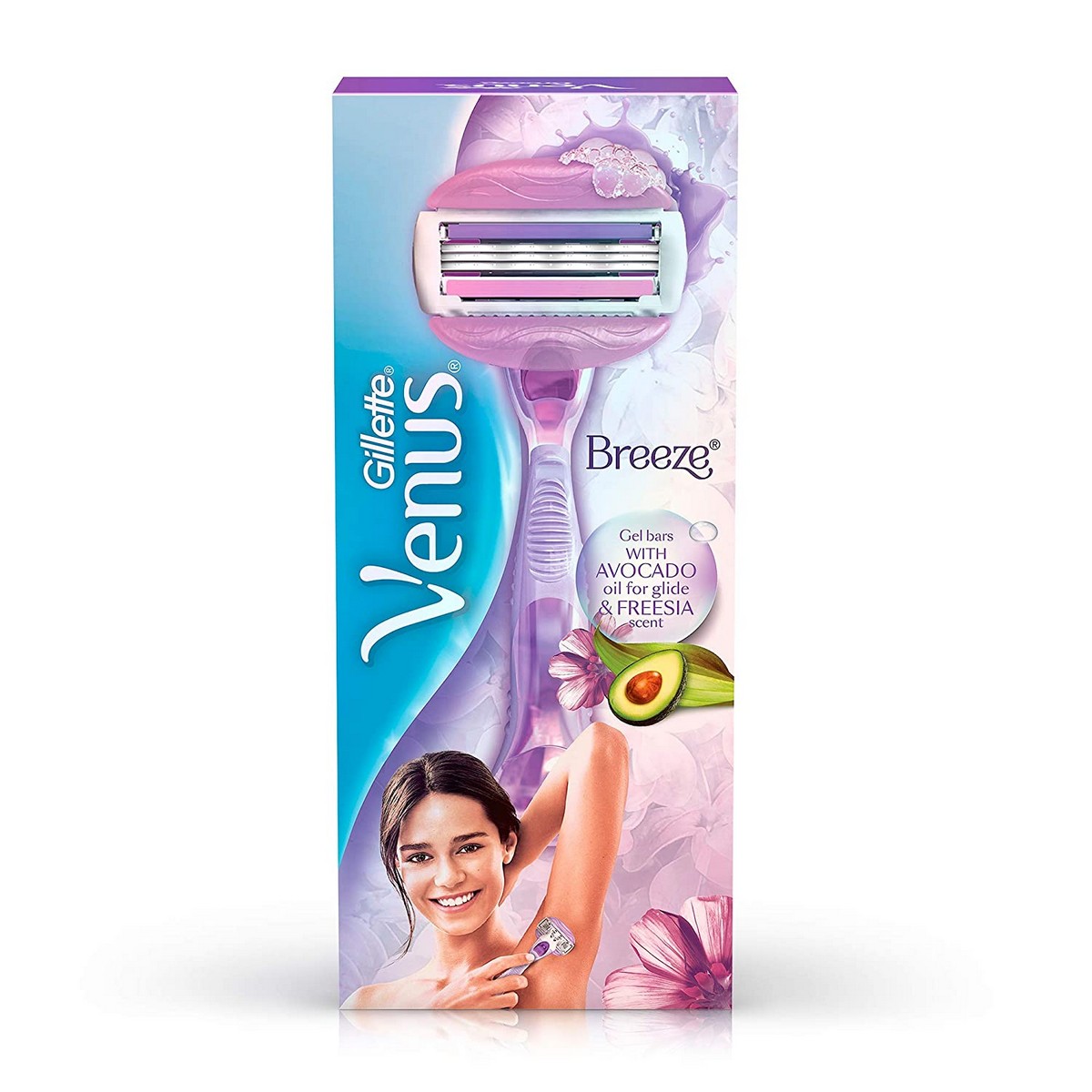 Whisper Ultra Overnight Sanitary Pads with Wings - 30 Pieces (XL Plus) & Venus Breeze Hair Removal Razor for Women