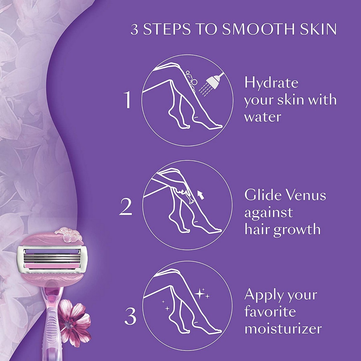 Whisper Ultra Overnight Sanitary Pads with Wings - 30 Pieces (XL Plus) & Venus Breeze Hair Removal Razor for Women