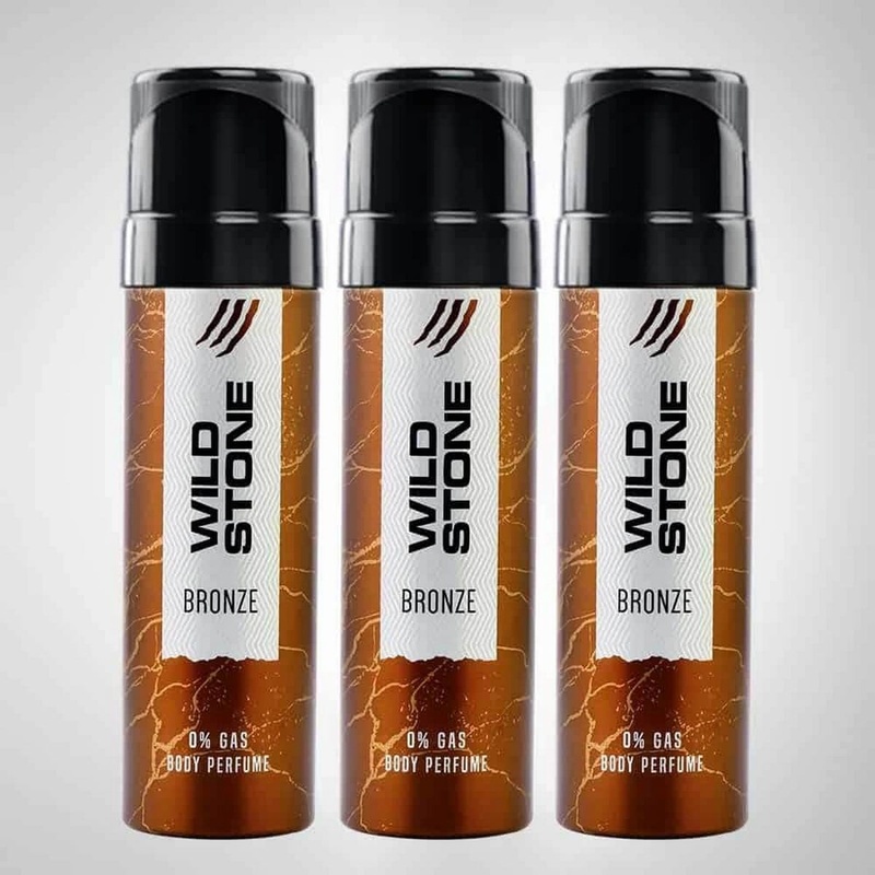 Wild Stone Code Platinum No Gas Body Perfume For Men, Pack of 3 (120ml Each)
