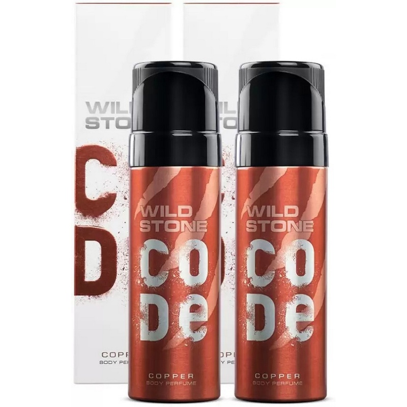 Wild Stone Code Copper Body Spray For Men (300ml) Pack of 2