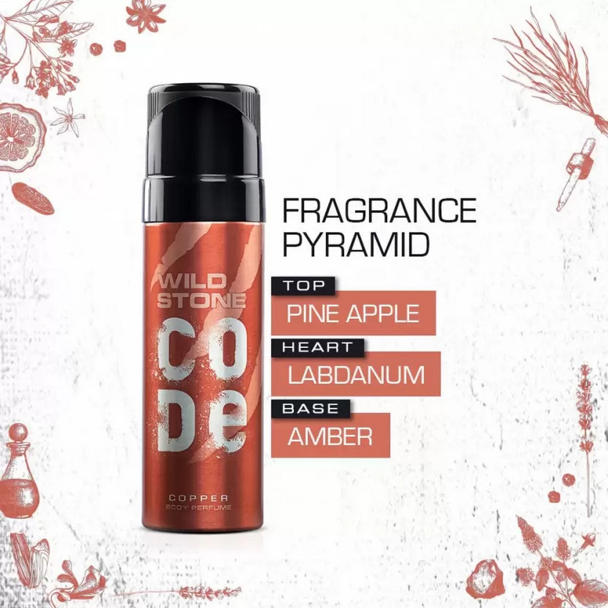 Wild Stone Code Copper Body Spray For Men (300ml) Pack of 2