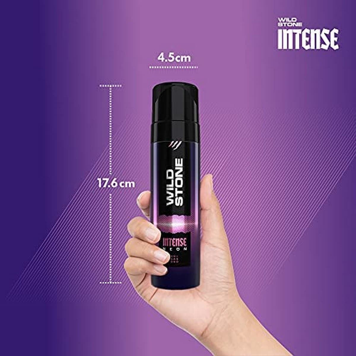 Wild Stone Intense Black, Neon, And Ocean Long Lasting No Gas Deodorants For Men, Pack of 3 (120 ml Each)