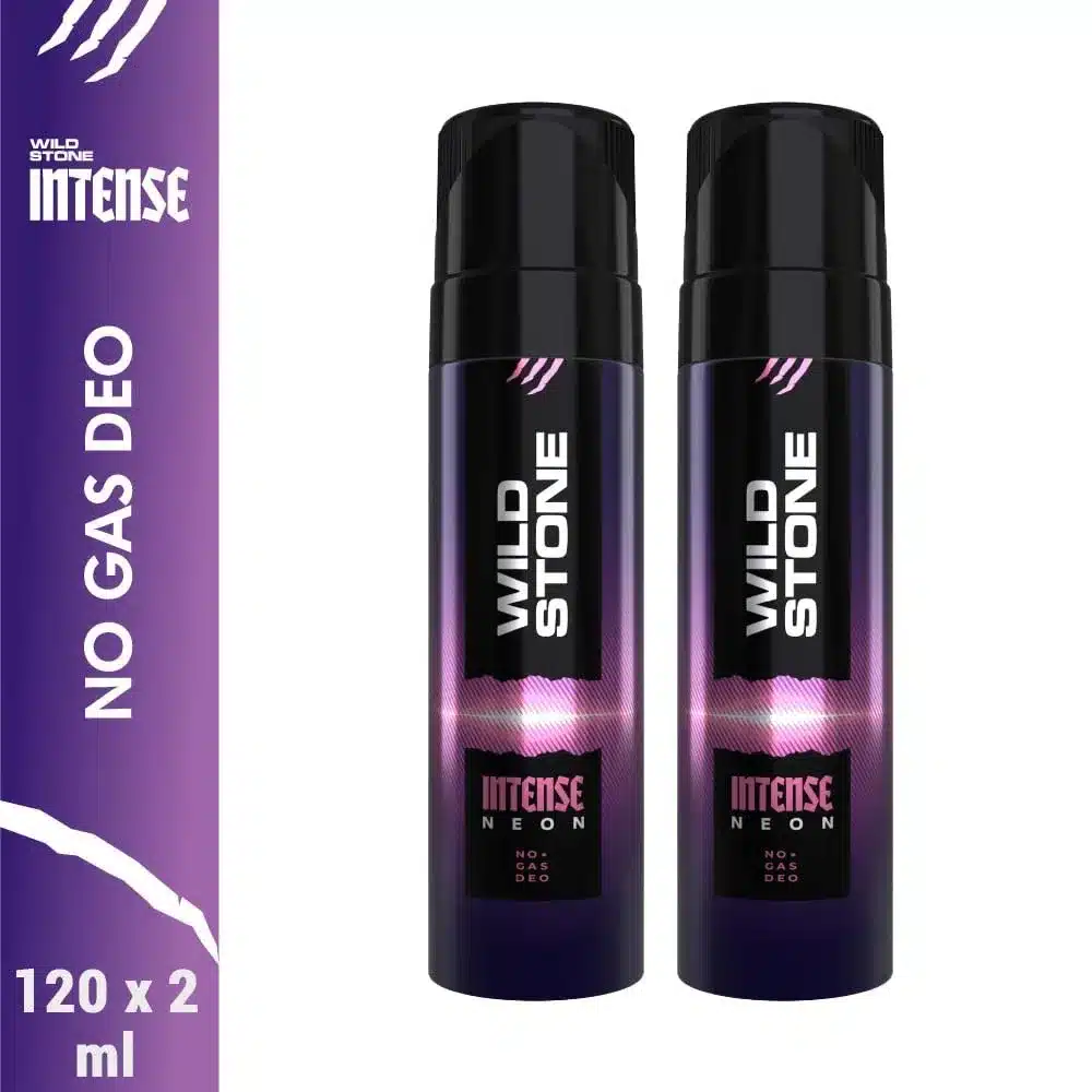 Wild Stone Intense Neon No Gas Deodorant Pack Of 2 (120ml)