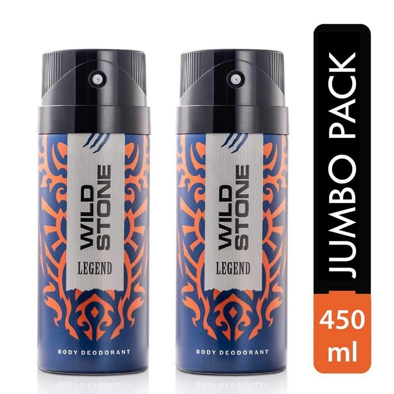 Wild Stone Legend Deodorants For Men, Pack of 2 (225 ml Each)