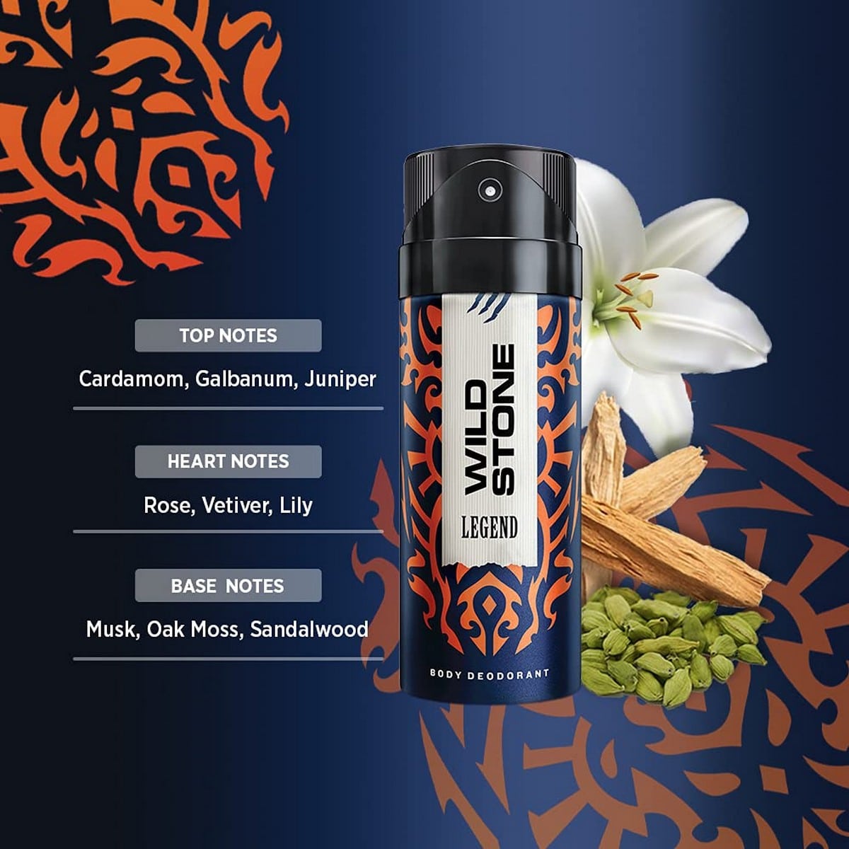 Wild Stone Legend Deodorants For Men, Pack of 2 (225 ml Each)