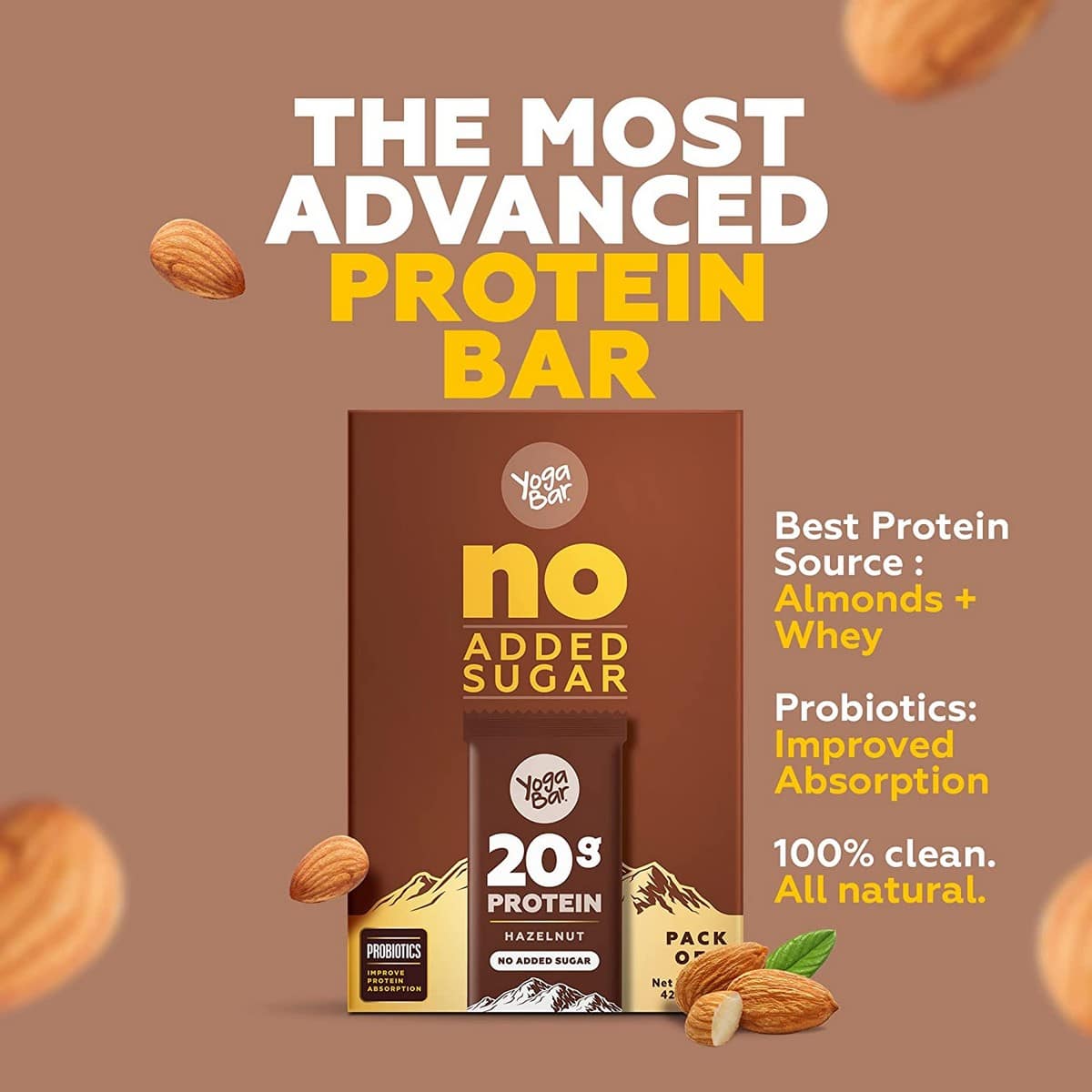 Yogabar Hazelnuts Protein Bars (Pack Of 6)