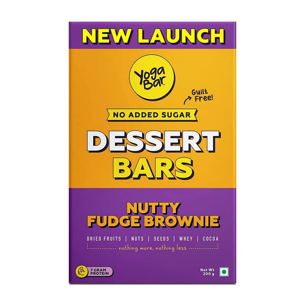 Yogabar Nutty Fudge Brownie Dessert Bars