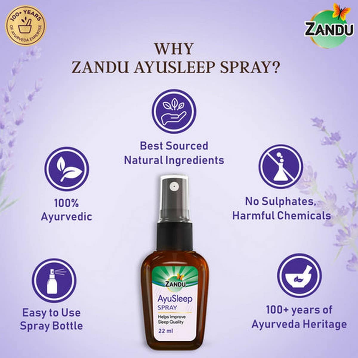Zandu Ayusleep Spray (22 ml)