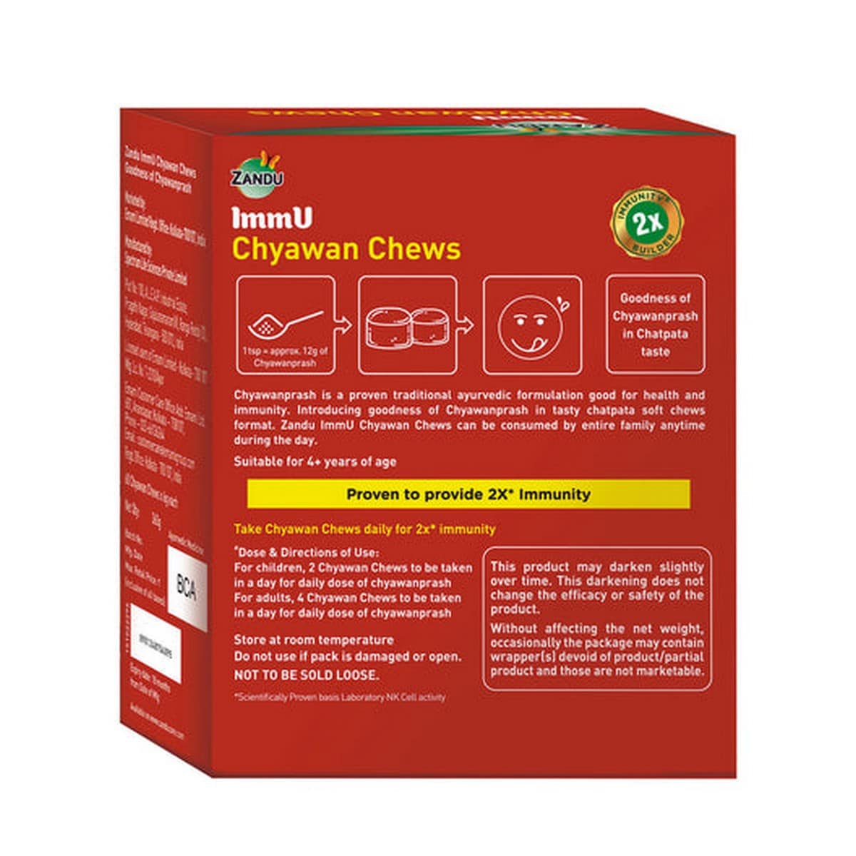 Zandu ImmU Chyawan Chews- Goodness of Chyawanprash (60 Soft Chews)
