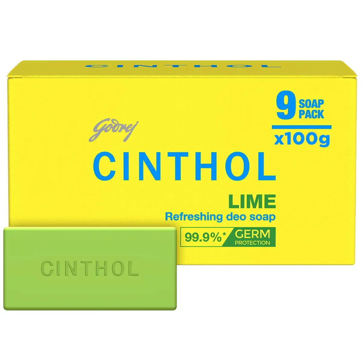 9X Cinthol Lime Bath Soap- (100 grams)